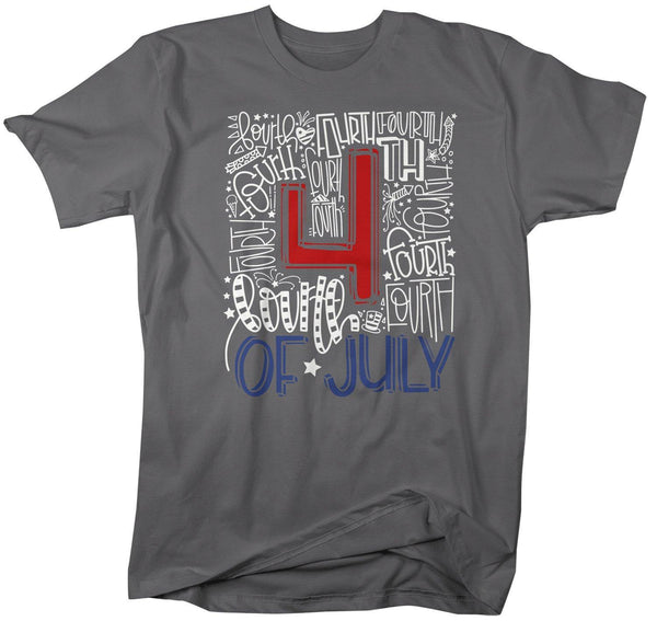Men's 4th July T Shirt 4th July Shirt Typography America Shirts Memorial Day Shirt Patriotic Shirt-Shirts By Sarah