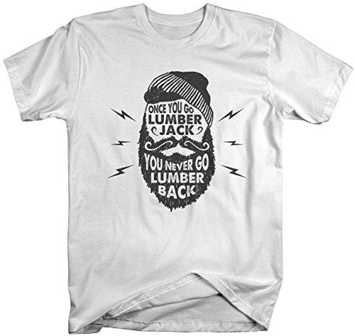 Men's Funny Lumberjack T-Shirt Never Lumber Back Woodsman Tee Shirt-Shirts By Sarah