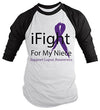 Shirts By Sarah Men's Lupus Awareness Shirt 3/4 Sleeve iFight For My Niece