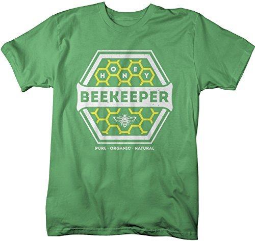 Shirts By Sarah Men's Beekeeper T-Shirt Honey Comb Shirt Pure Natural Organic Shirt-Shirts By Sarah