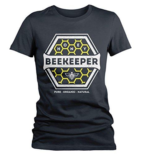 Women's Beekeeper T-Shirt Honey Comb Shirt Pure Natural Organic Shirt-Shirts By Sarah