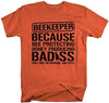 Shirts By Sarah Men's Unisex Funny Beekeeper Shirt Bad*ss Bee Protecting T-shirt