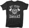 Shirts By Sarah Men's Lumberjack T-Shirt My Heart Held by Tee Woodsman Shirt