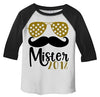 Shirts By Sarah Toddler Boy's Mr. 2018 New Years Shirt Hipster Glasses 3/4 Raglan T-Shirt Mister