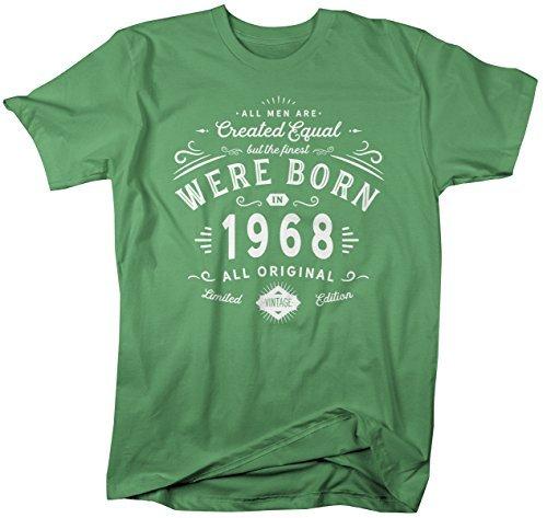 Shirts By Sarah Men's Finest Born In 1968 50th Birthday T-Shirt Vintage Tee-Shirts By Sarah