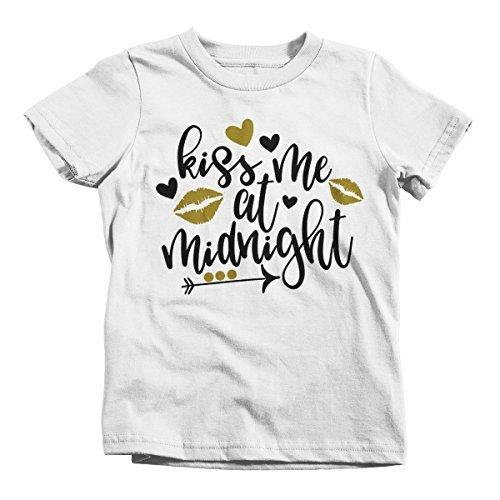 Shirts By Sarah Youth Kids Kiss Me At Midnight Toddler New Year's T-Shirt-Shirts By Sarah