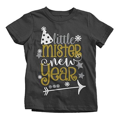 Shirts By Sarah Boy's Little Mister New Year T-Shirt Year's Party Hat Tee-Shirts By Sarah