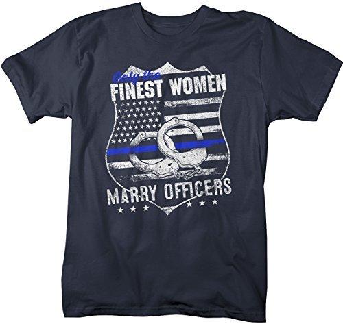 Shirts By Sarah Unisex Police Wife Finest Women T-Shirt Marry Officers-Shirts By Sarah