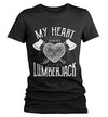 Shirts By Sarah Women's Lumberjack T-Shirt My Heart Held by Tee Woodsman Shirt
