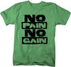 Shirts By Sarah Men's Workout T-Shirt No Pain No Gain Gym Shirts