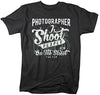Shirts By Sarah Men's Funny Photographer T-Shirt Shoot People For Fun Distressed Tee