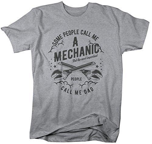 Shirts By Sarah Men's Mechanic Dad T-Shirt Important People Call Me Gift Idea Tee-Shirts By Sarah