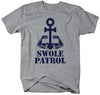 Shirts By Sarah Men's Swole Patrol Workout T-Shirt Anchor Biceps Funny