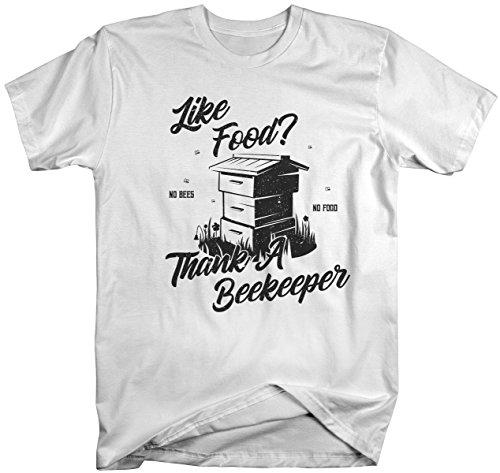 Men's Funny Beekeeper T-Shirt Like Food Thank Bee Keeper Gift Idea Shirt-Shirts By Sarah