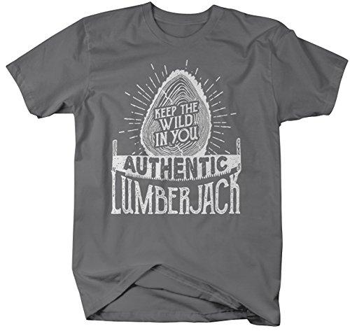 Men's Lumberjack T-Shirt Keep Wild in You Logger Logging Tee Shirt-Shirts By Sarah