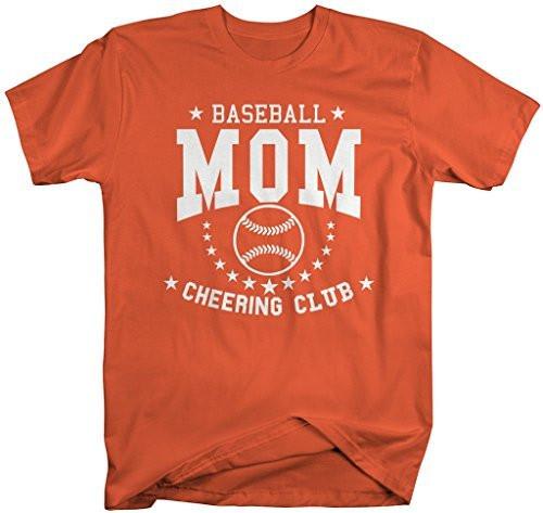Shirts By Sarah Women's Unisex Baseball Mom T-Shirt Cheering Club Shirts-Shirts By Sarah