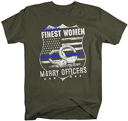 Shirts By Sarah Unisex Police Wife Finest Women T-Shirt Marry Officers-Shirts By Sarah