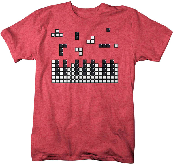 Men's Piano Shirt Pianist TShirt 8 Bit Vintage Music T Shirt Musician Gift Music Teacher Gift Keyboard Unisex Soft Graphic Tee-Shirts By Sarah