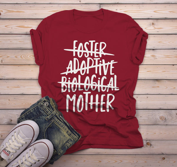Men's Foster Mom T Shirt Adoptive Mom Shirts Biological Mother Tee Adoption Tshirt-Shirts By Sarah