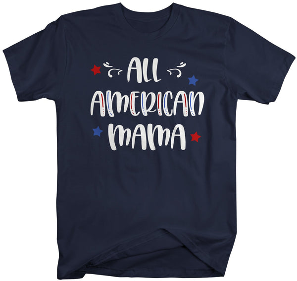 Men's All American Mama T-Shirt Mom Shirt Patriotic Shirts 4th July Independence Day Shirts America Shirt-Shirts By Sarah