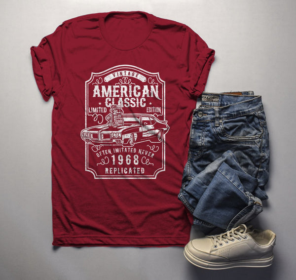 Men's 1968 T Shirt American Classic Shirts Muscle Car TShirt Graphic Tee 50th Birthday-Shirts By Sarah