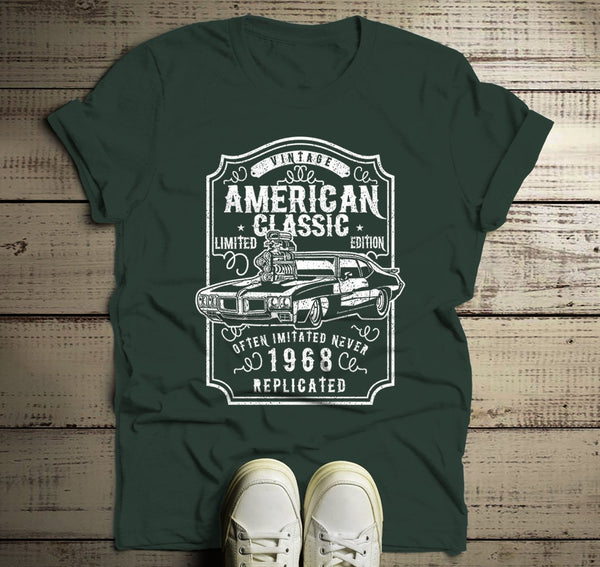 Men's 1968 T Shirt American Classic Shirts Muscle Car TShirt Graphic Tee 50th Birthday-Shirts By Sarah
