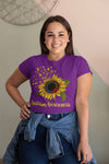 Women's Autism Awareness Shirt Sunflower Shirt Autism Flower Shirt Puzzle Awareness Shirts Cute TShirt