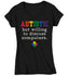 Women's V-Neck Funny Autism Shirt Autistic T Shirt Willing To Discuss Computers Geek Awareness Autistic Puzzle Gift Shirt Ladies Woman TShirt-Shirts By Sarah