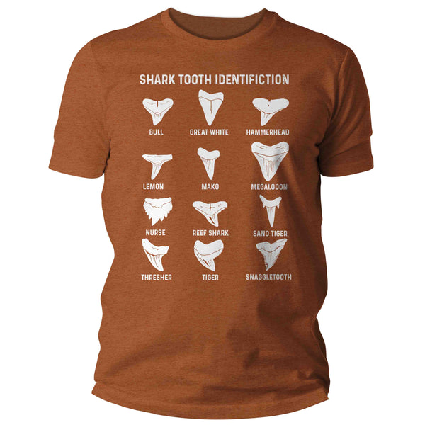 Men's Shark Tooth Shirt Teeth Identification Fossil Shark Shirt Gift T-Shirt Ocean Marine Biology Fish Scientist Tee Mans Unisex-Shirts By Sarah