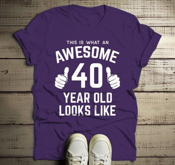 Men's Funny 40th Birthday T Shirt This Is What Awesome Forty Year Old Looks Like TShirt-Shirts By Sarah
