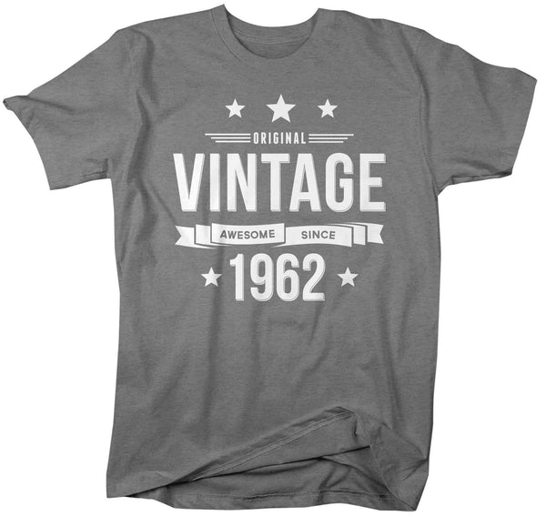 Men's 60th Birthday Shirt Original Vintage Shirt Awesome Since 1962 Tshirt Birthday Gift Shirt Unisex 60th Tee For Man Sixty Gifts-Shirts By Sarah