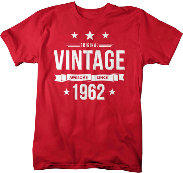 Men's 60th Birthday Shirt Original Vintage Shirt Awesome Since 1962 Tshirt Birthday Gift Shirt Unisex 60th Tee For Man Sixty Gifts-Shirts By Sarah