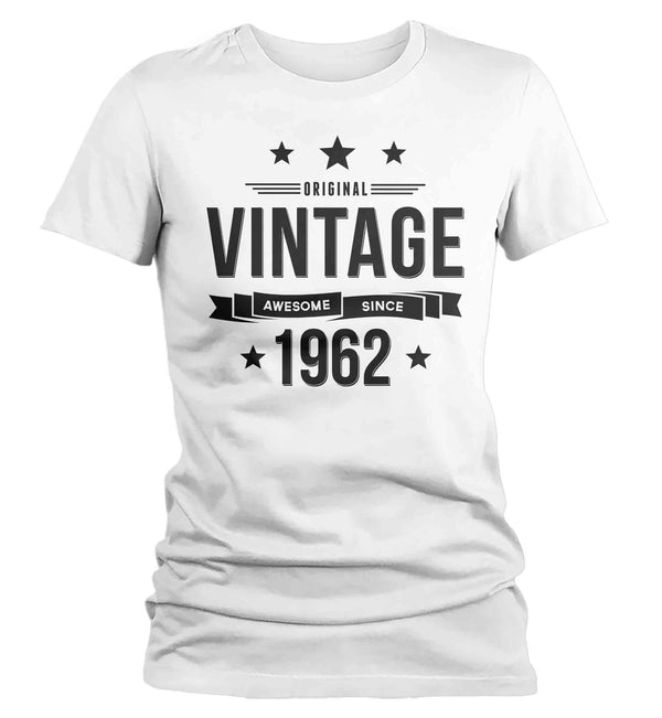 Women's 60th Birthday Shirt Original Vintage Shirt Awesome Since 1962 Tshirt Birthday Gift Shirt Unisex 60th Tee For Woman Sixty Gifts-Shirts By Sarah