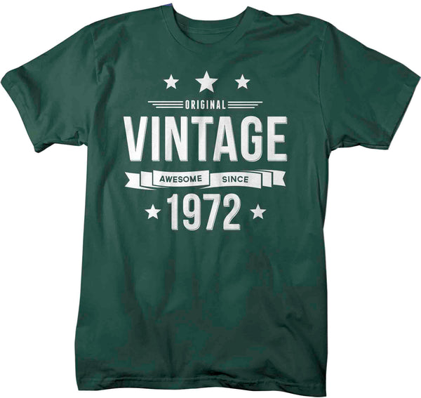 Men's 50th Birthday Shirt Original Vintage Shirt Awesome Since 1972 Tshirt Birthday Gift Shirt Unisex 50th Tee For Man Fifty Gifts-Shirts By Sarah