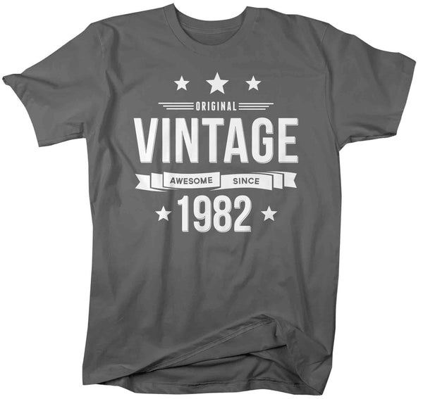 Men's 40th Birthday Shirt Original Vintage Shirt Awesome Since 1982 Tshirt Birthday Gift Shirt Unisex 40th Tee For Man Forty Gifts-Shirts By Sarah