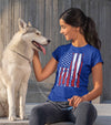 Women's Baseball Flag T Shirt Patriotic Baseball Shirt American Flag Shirt Baseball Gift Idea