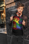 Men's Gay Pride Shirt LGBTQ T Shirt Support Tee Fist Rainbow Shirts Inspirational LGBT Shirts Gay Trans Support Tee Man Unisex