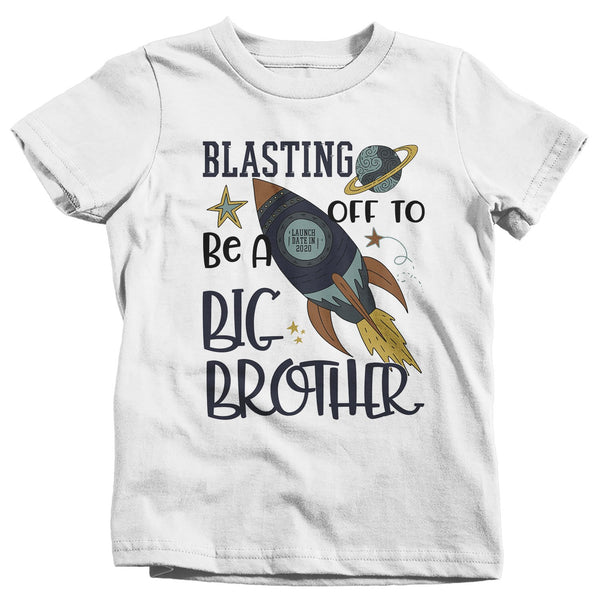 Boy's Big Brother 2020 Shirt Rocket Space Launch 2020 T Shirt Adorable Space Promoted Tee-Shirts By Sarah