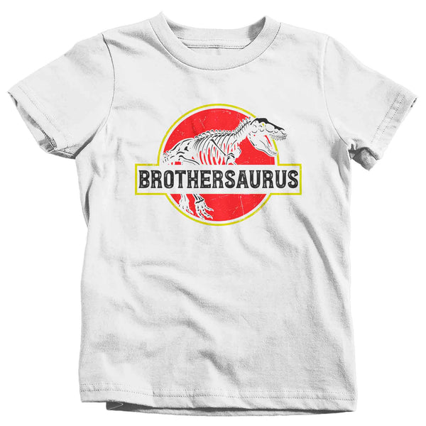 Kids Brothersaurus Shirt Mom T Shirt T-Rex Dinosaur Family Theme TShirt Matching Shirts Bro Son Gift Graphic Tee Boy's Unisex-Shirts By Sarah