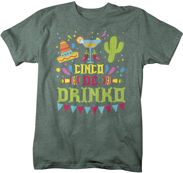 Men's Funny Cinco De Mayo T Shirt Cinco De Drinko Shirt Margarita Shirt Funny Drinking Shirt-Shirts By Sarah