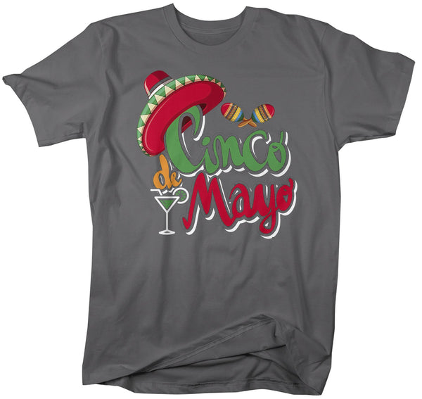 Men's Cinco De Mayo T Shirt Cinco De Mayo Sombrero Shirt Hipster Shirt Festive Shirt-Shirts By Sarah