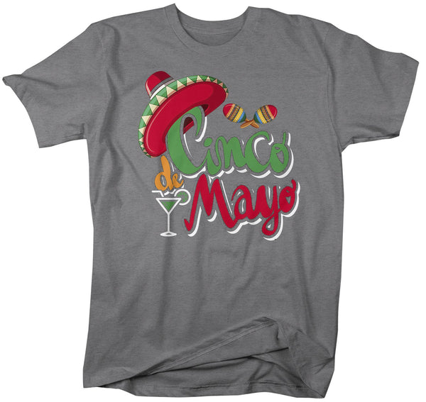 Men's Cinco De Mayo T Shirt Cinco De Mayo Sombrero Shirt Hipster Shirt Festive Shirt-Shirts By Sarah