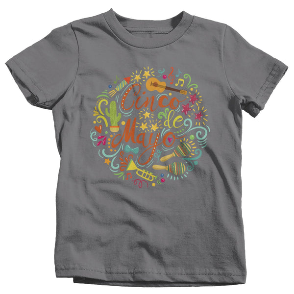 Kids Cinco De Mayo T Shirt Cinco De Mayo Typography Shirt Hipster Shirt Cute Cinco De Mayo Shirt-Shirts By Sarah