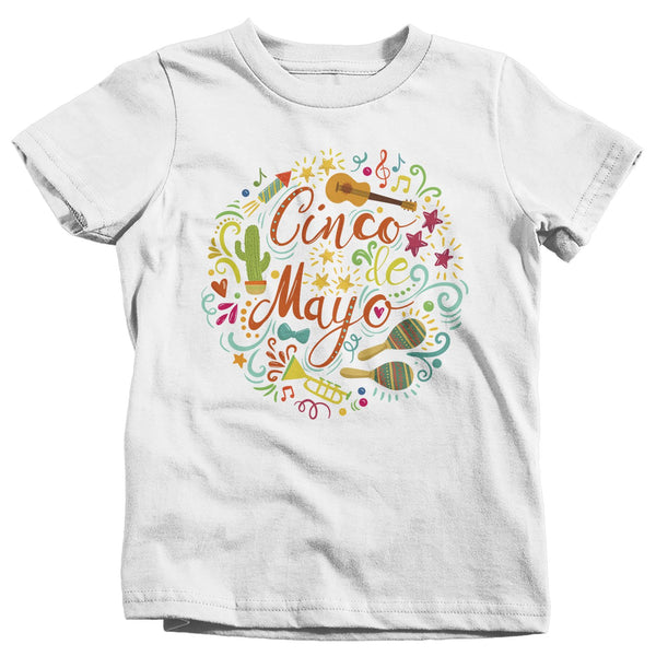 Kids Cinco De Mayo T Shirt Cinco De Mayo Typography Shirt Hipster Shirt Cute Cinco De Mayo Shirt-Shirts By Sarah