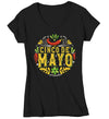 Women's V-Neck Cinco De Mayo T Shirt Cinco De Mayo Artistic Shirt Hipster Shirt Cute Cinco De Mayo Shirt