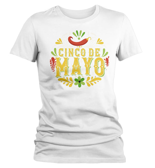 Women's Cinco De Mayo T Shirt Cinco De Mayo Artistic Shirt Hipster Shirt Cute Cinco De Mayo Shirt-Shirts By Sarah