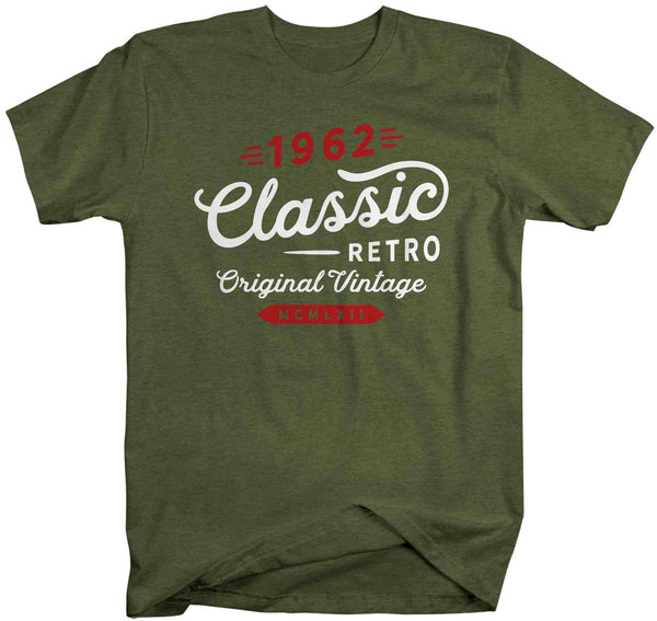 Men's Classic Retro Original Vintage T Shirt 1962 Birthday Shirt 60th Birthday Tee Retro Gift Idea Vintage Tee Birthday Tee Man Sixty-Shirts By Sarah