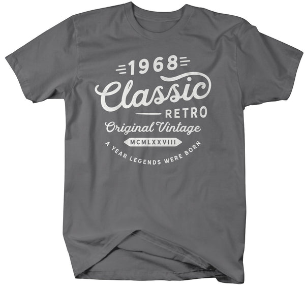 Shirts By Sarah Men's 50th Birthday Classic Retro 1968 Vintage T-Shirt-Shirts By Sarah