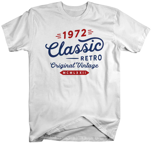 Men's Classic Retro Original Vintage T Shirt 1972 Birthday Shirt 50th Birthday Tee Retro Gift Idea Vintage Tee Birthday Tee Man Fifty-Shirts By Sarah