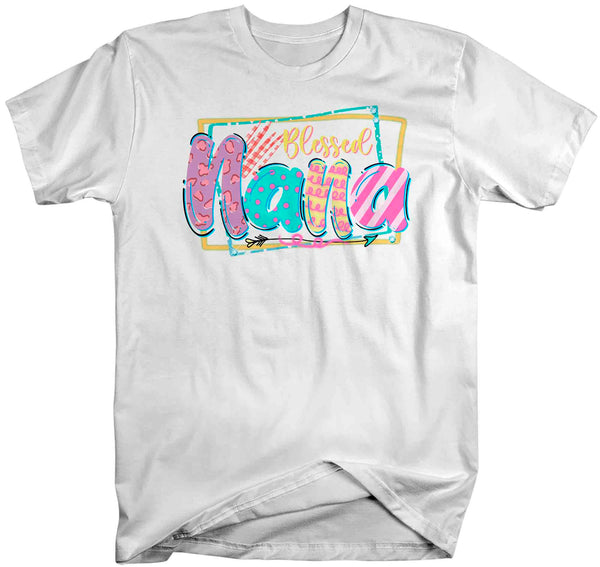 Men's Blessed Nana Shirt Granny T Shirt Cute Great Grandma Family Theme TShirt Mother's Day Gift Graphic Tee Unisex-Shirts By Sarah